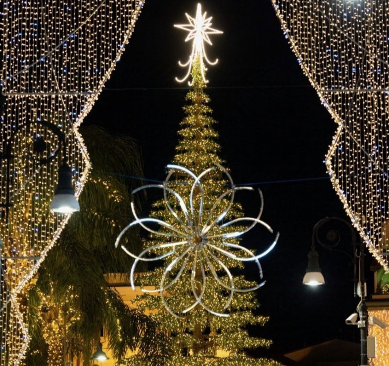 Sorrento si illumina per Natale, la prima ad accendere l'albero 