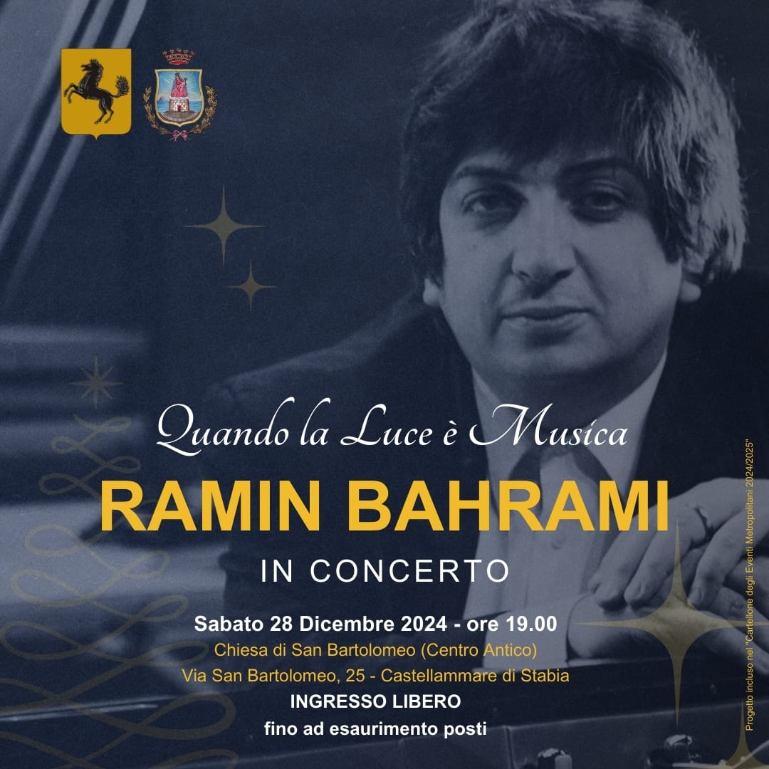 Castellammare, il maestro Bahrami alla vigilia del concerto: La cultura  salva il mondo - Atteso per il 28 dicembre nella chiesa | Il Corrierino