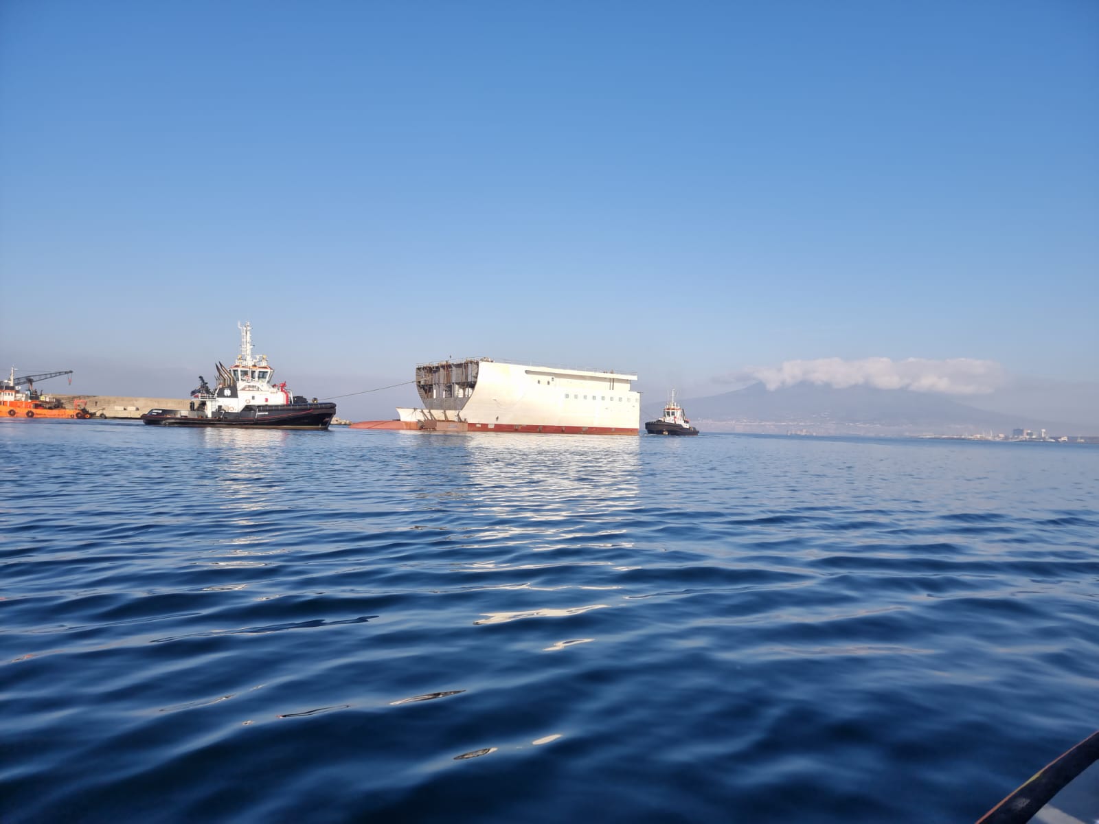 Castellammare, la nave Viking saluta Fincantieri: sarà completata ad Ancona 